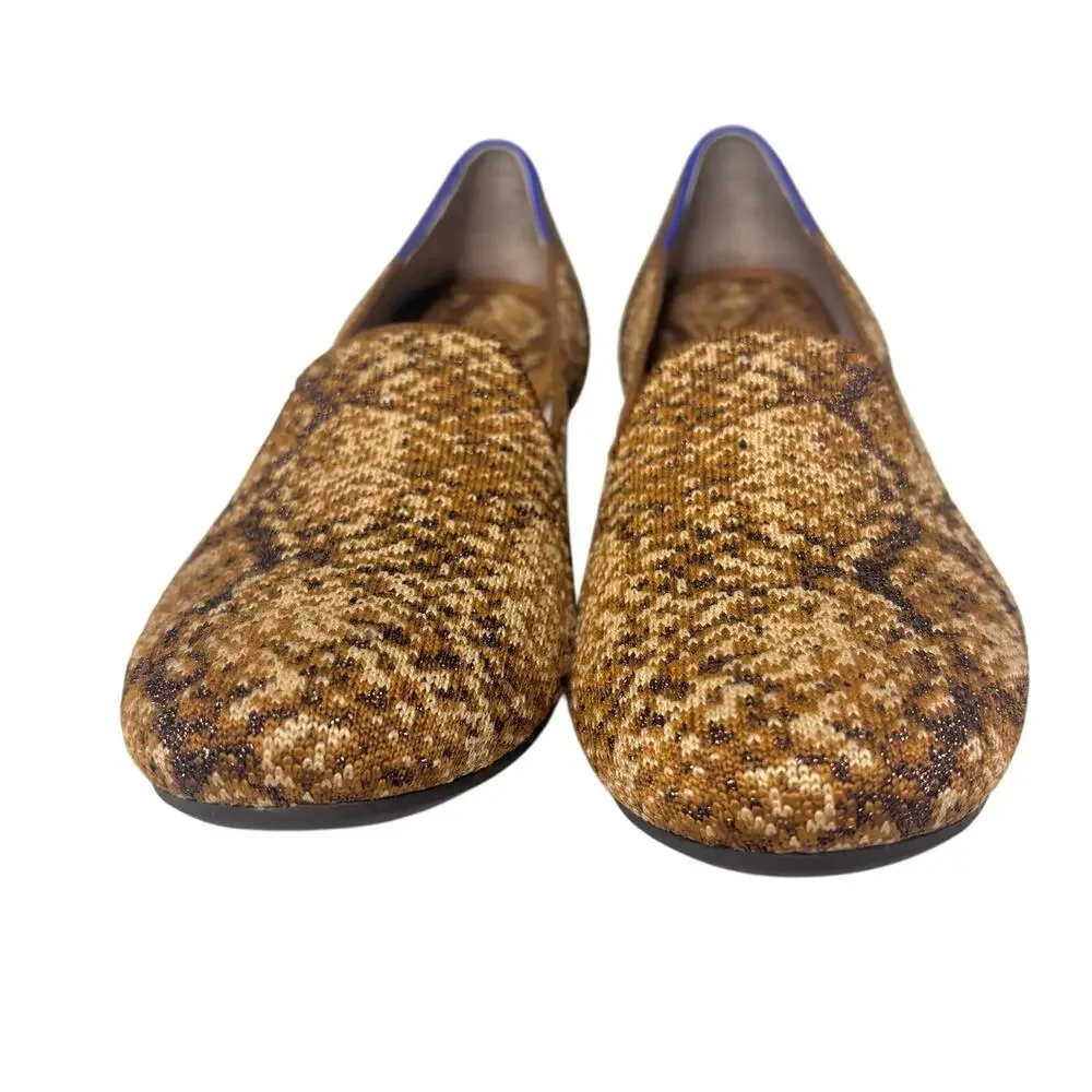 Rothy’s The Loafer Bronze Python Slip On 9